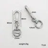 Gancho para llavero de aleación de zinc, hebilla de figura de ocho de metal, gancho para cinturón, mosquetón, hebilla de cinturón para llavero de coche de hombre