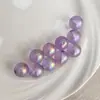 Cuentas redondas acrílicas iridiscentes mate de 16 mm, accesorios de cuentas para DIY para cadenas de teléfono, llaveros, colgantes y materiales decorativos