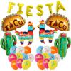 Globo de Fiesta de Carnaval Mexicano Transfronterizo Cactus Sombrero Alpaca Set de Papel de Aluminio Globo de Cumpleaños de Dibujos Animados