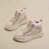 Zapatillas Blancas de Caña Alta con Forro de Polar Invierno 2025 Nuevo Estilo Coreano Ins Estudiante Que Aumentan la Altura Deportivas Cálidas Casuales K6701