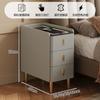 Mesa de noche inteligente pequeña ultraestrecha de madera maciza, lujo ligero, moderna, simple, para dormitorio, hogar, carga inalámbrica, mesa de noche de pizarra