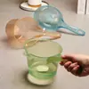 Pá de Água Translúcida Colorida, Pá de Banho para Bebê com Gancho, Concha de Água Oval Espessa para Regar Legumes, Pá de Água de Plástico