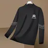 Camisa de Abrigo de Otoño para Hombre, Capa Interior Cálida de Doble Cara de Terciopelo Cepillado de Color Sólido, Cuello Medio Alto, Manga Larga, Camisa Base Engrosada para Otoño e Invierno