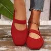 Novos Sapatos Femininos Baixos, Sapatos de Trabalho Slip-On com Bico Quadrado, Design Vazado, Sapatos Respiráveis de Malha Fly Transfronteiriços de Tamanho Grande