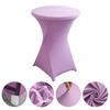 Atacado Transfronteiriço Hotel Casamento Banquete Mesa de Coquetel Quatro Cantos Cor Sólida Mesa de Bar Capa de Mesa Elástica Resistente ao Desgaste e à Poeira