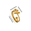 Anillos geométricos de ojo de acero inoxidable europeos y americanos, joyería de mano de nicho de alta gama en oro de 18 quilates, anillos de accesorios transfronterizos de acero de titanio
