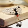 Pulsera de cristal blanco natural 108 cuentas de Buda de madera de agar calabaza de jade Hetian pulsera para mujer al por mayor