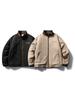 Forn3 Nova Jaqueta de Algodão Bordada Color-Blocking Estilo Japonês Inverno Tendência Casual Quente Solta Casaco de Algodão