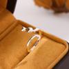 Moda gatito dulce cola larga gato sentado personalidad anillo abierto mujeres mayoreo