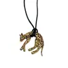 Collar Colgante Retro Francés Negro Dorado Leopardo para Mujer, Nueva Moda de Lujo Accesible de Gama Alta Cadena de Clavícula Gargantilla de Nicho