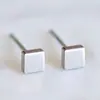 Pendientes Pequeños de Acero Inoxidable St.Delan, Pendientes Cuadrados de Moda y Sencillos, Pendientes Mini Personalizados al por Mayor Titanio Transfronterizo
