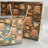Nueva Bolsa de Regalo Estilo Ins de Cachorro de Dibujos Animados Alto Valor Estético Feliz Cumpleaños Año Nuevo Bolso de Mano Almacenamiento de Cartón Engrosado