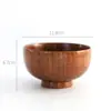 Bol de Madera de Jujube para Carpintero de Res Grado Alimenticio Bol para Sopa Bol para Fideos Bol para Arroz Bol para Fideos Instantáneos Bol para Yogur Juego de Vajilla Japonesa para el Hogar