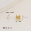 Folheado a Ouro 18K Colorido Conservável Oco Suporte de Flor de Cintura Fina Contas Espaçadoras DIY Suporte de Flor Dupla Face Pulseira de Cristal Acessórios de Joias
