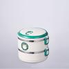 Caja de Almuerzo Portátil de Una Capa, Dos Capas, Tres Capas, Caja de Almuerzo de Gran Capacidad, Caja de Almuerzo Multicapa de Acero Inoxidable para Trabajadores de Oficina con Cubo para Arroz