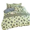 Conjunto de Cama Quatro Peças Desenho Animado Algodão Lavado Lençóis Colcha Outono e Inverno Dormitório Solteiro Conjunto de Cama Três Peças 2025