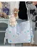 Bolso Mensajero de Clase de Gran Capacidad para Estudiante Chica Femenino Lindo Transparente Bolsa para Dolor Lunares Versátil Bolso de Hombro Tote