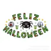 Venta Caliente Transfronteriza Nuevo Set de Globos de Halloween Calavera Fantasma Globo de Película de Aluminio Decoración Diseño de Escena de Terror
