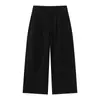 Ropa Mtl Ropa para Hombre Estilo Coreano Color Sólido Chaqueta Corta con Doble Cremallera Pantalones Casuales de Pierna Ancha con Caída Traje Básico
