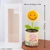 Presente para o Dia do Professor: Porta-canetas em formato de Buquê de Girassol Tricotado Produto Acabado Decoração de Mesa para Professores do Ensino Fundamental e Jardim de Infância
