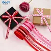 Cinta del Día de San Valentín 1cm Rosa y Roja Empaque de Caja de Regalo del Día de San Valentín Cinta Decorativa para Invitación de Boda Compromiso