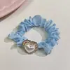 Corea del Sur Anillo para el Cabello Amor Estilo Fresco Pequeño Cuerda para el Cabello Elástico Elegante Malla de Diamantes Anillo Intestino Delgado Cuerda para el Cabello Accesorios para el Cabello Tocado