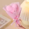 Ramo de Flores Artificiales Tejidas, Ramo en Forma de Corazón, Decoración de Coche con Flores Hechas a Mano, Ramo Pequeño, Venta al por Mayor Transfronteriza, Recuerdo, Flor Artificial