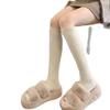 Calcetines de invierno a rayas estilo académico calcetines hasta la pantorrilla mujer jk viento puro grano vertical calcetines de tubo japoneses hasta la rodilla de felpa