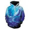 Peixe Teum impressão digital 3D 2024 fornecimento transfronteiriço com capuz casual tamanho plus size suéter casual para casal