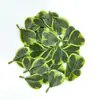 Arranjo floral tridimensional de folha de jiboia de galho longo artificial, decoração de planta de folha verde, arranjo de flores para vaso, paisagismo de hotel, flores plásticas