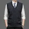 Chaleco Cardigan de Punto para Hombre 2026, Suéter Casual Holgado Versátil sin Mangas para Hombre
