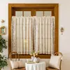 Cortinas pequeñas pastorales transfronterizas, visillos, cortinas de café, cortinas cortas, media cortina, cortinas de encaje jacquard para puerta de partición de cocina, productos terminados al por mayor