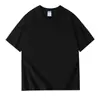 Ropa de Exportación para Hombre, Camiseta de Manga Corta de Algodón Peinado, Hombro Caído, Cuello Redondo, Peso Pesado 260g, Color Sólido, Corte Holgado, Venta al por Mayor Transfronteriza