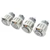 19 mm con Anillo de Luz, Restablecimiento de Cabeza Plana, Interruptor Metálico, 5 Pines, Impermeable, Base para Cable Soldable/de Ensamblaje