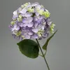 Flor artificial de fronteira, hortênsia de cabeça única com película 3D, hortênsia semiacabada para arranjos florais, hortênsia artificial, flor artificial, arranjo floral de casamento