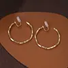 Brinco de Clipe Moebius Susu Argola Balanço Feminino Simples Exagerado Círculo Grande Brincos Torcidos Venda Quente Transfronteiriça