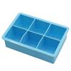 Bandeja de Hielo de Silicona Personalizada de 6 Celdas Celdas Grandes Caja para Suplementos Alimenticios Silicona Seis Conectadas Bola de Hielo Molde de Silicona para Cubitos de Hielo Cuadrados Molde para Cubitos de Hielo