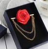 Moda Nuevo Estilo Coreano Broche Clásico para Hombres y Mujeres, Borla de Tela de Alta Gama Esquina Rosa Corsage al por Mayor