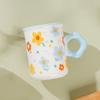 Taza de Flores Estilo Pastoral Taza de Cerámica Pequeña Fresca Creativa Taza para Beber Regalo de Acompañamiento Lindo Regalo de Flores Venta al por Mayor