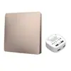 Interruptor inalámbrico inteligente de control único doble para el hogar, autoalimentado, sin cableado, panel 86, sin batería, impermeable, para pegar en cualquier lugar