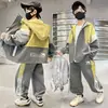 Ropa para niños, conjunto de otoño para niños, nuevo estilo 2026, para niños mayores, ropa deportiva de primavera y otoño, conjunto de dos piezas para niños, moderno