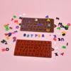 Pronta Entrega Atacado 26 Alfabeto Inglês Chocolate Bolo Cozido a Vapor Molde de Silicone DIY Molde de Bolo Cubo de Gelo Molde de Gelatina Sobremesa
