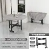 Mesa de Jantar Dobrável para Uso Doméstico, Extra Grossa, Mesa Redonda Grande Móvel, Mesa de Jantar Multifuncional com Rodas, Mesa Redonda com Armazenamento, Dobrável