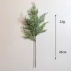 Simulación aguja de pino fruto rojo individual Navidad planta verde adornos interior y exterior decoración arreglo floral aguja de pino artificial con escarcha transfronterizo