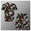 Comercio exterior verano caliente cadena gráfica impresión digital 3D holgado traje de camiseta de hombre manga corta shorts traje