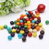 Venta Caliente Transfronteriza 6-25 mm Cuentas de Madera de Colores Cuentas de Madera de Colores Materiales Educativos para Ensartar Niños Cuentas Sueltas Lote