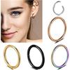 Anillo nasal redondo de acero inoxidable 316L, anillo para labios, anillo sin costuras, pendientes de anillo cerrado de acero inoxidable de moda europea y americana, anillo multifunción