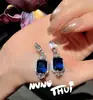 Conjunto de Joias Azul Marinho das Maldivas Saia Bainha de Ovo de Pombo Colar com Pingente Brincos Lustre com Pedras Pretas Chuva Arco-Íris
