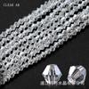 Venda quente transfronteiriça contas de cristal banhadas com duas pontas diamante contas de vidro soltas 4mm cor banhada acessórios para joias diy