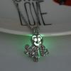 Joyería transfronteriza de venta caliente brillará marea juego personalidad collar creativo luminoso collar de pulpo sonriente regalo de vacaciones